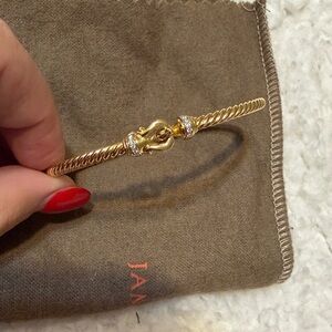 David Yurman Buckle 18k diamonds 3.5mm size LARGE